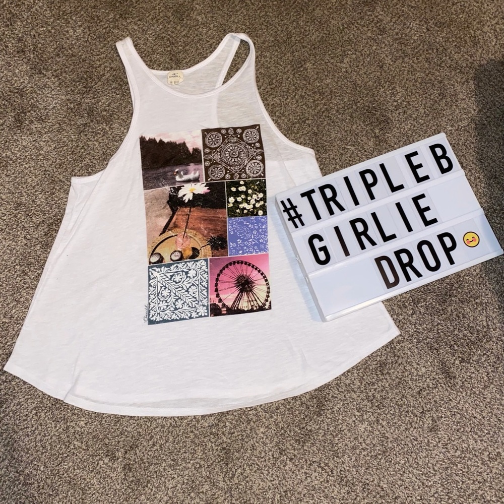 White Razorback Tank with Summer Aesthetic